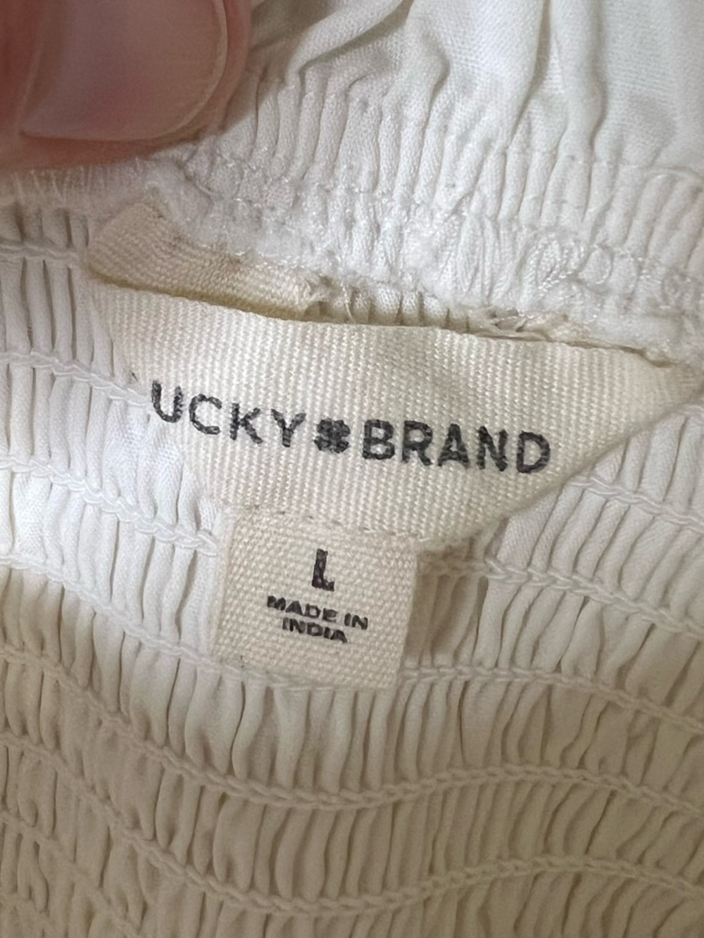 Lucky Brand White Corset Poplin Midi Dress Size Large - Picture 8 of 8